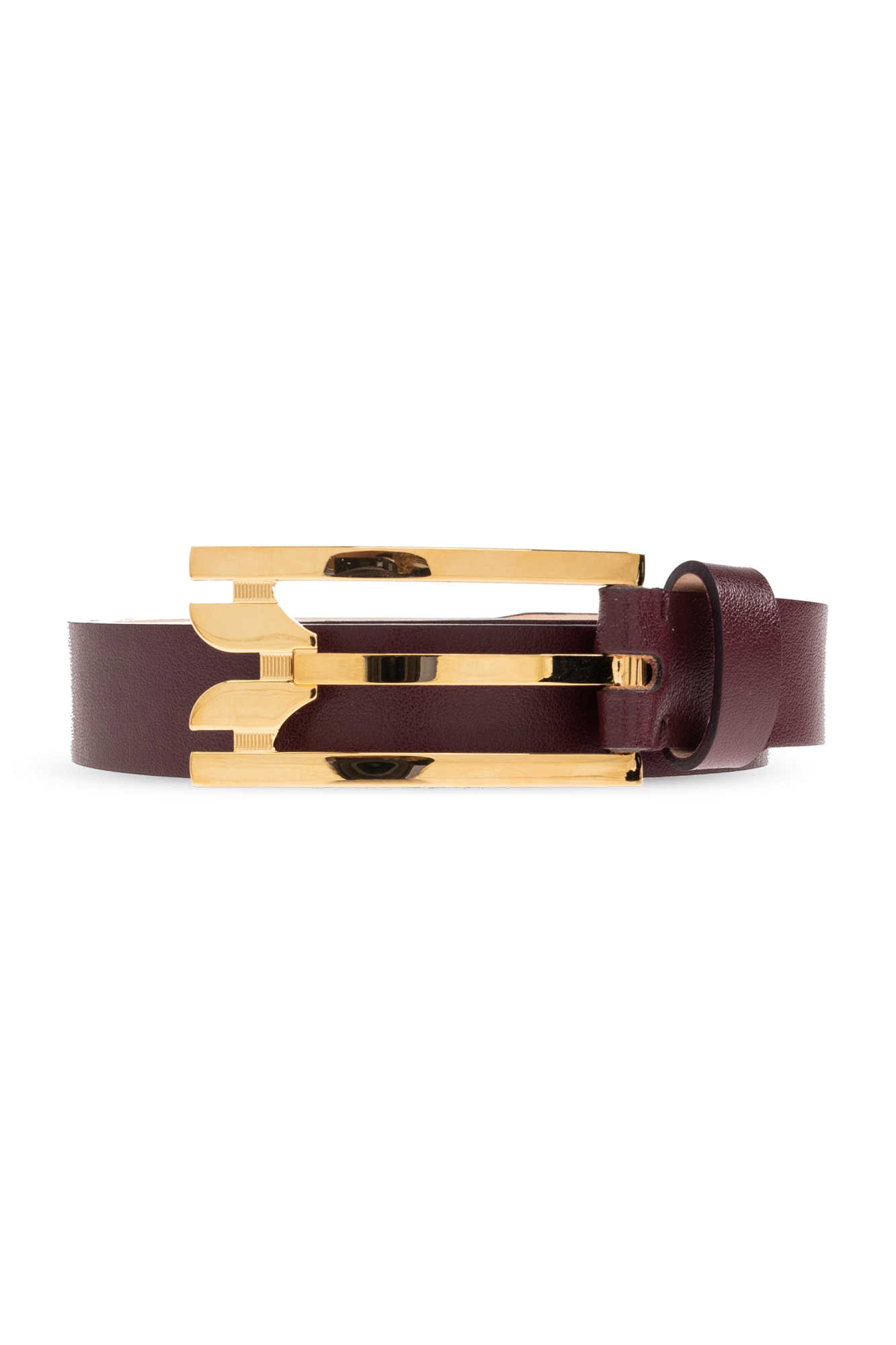 VICTORIA BECKHAM ベルト Jumbo Frame Belt In Chocolate Croc Embossed Leather